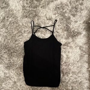 Target black strappy back tank top size xs